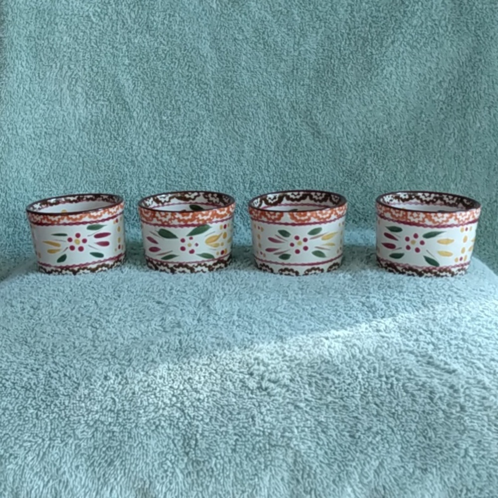 TEMP-TATIONS OLD WORLD Floral Ramekin 5 oz  Ceramic Bakeware
